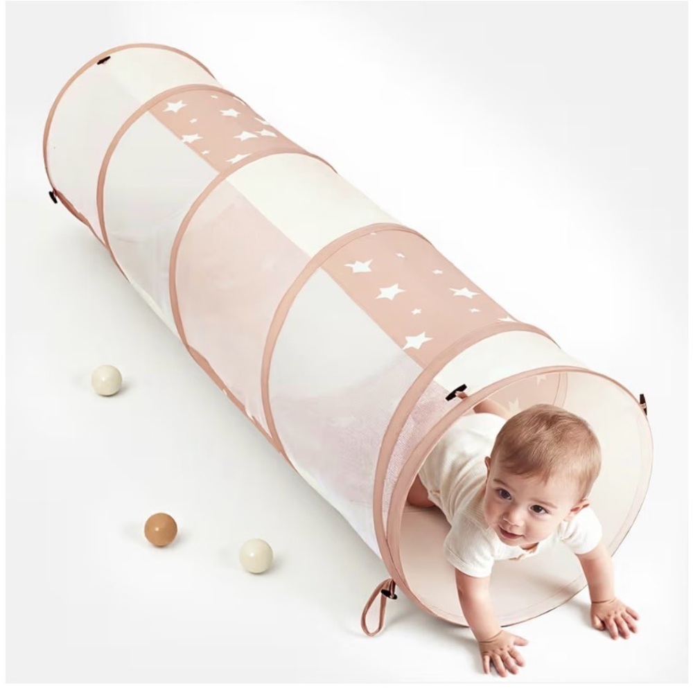 Pink Star Play Tunnel for Babies